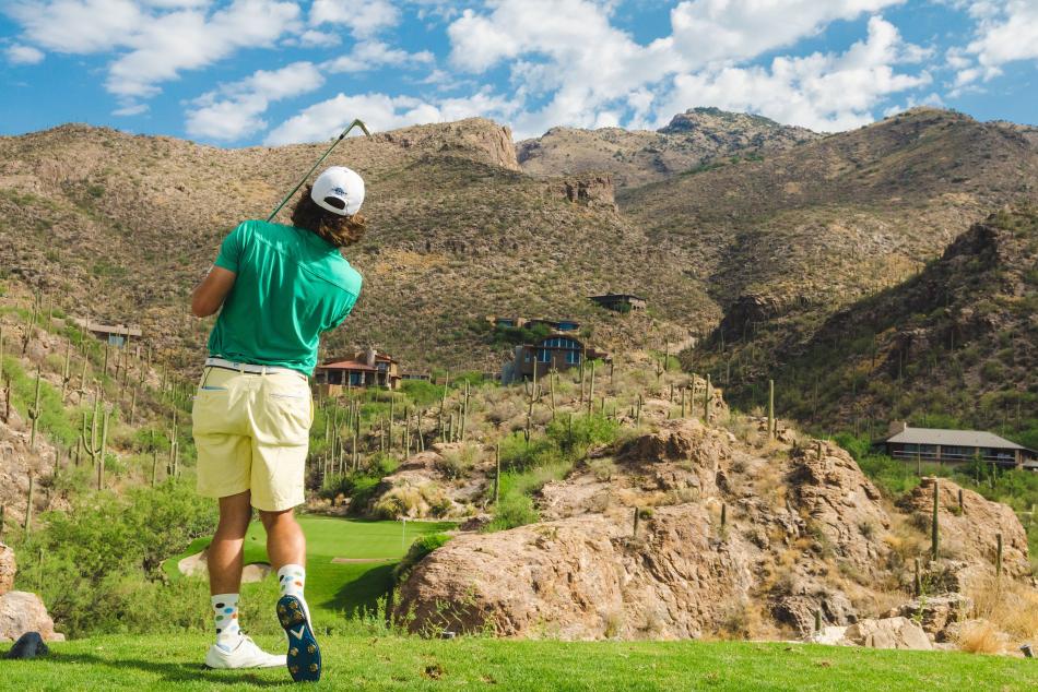 A look at the mountains from the golfer's point of view